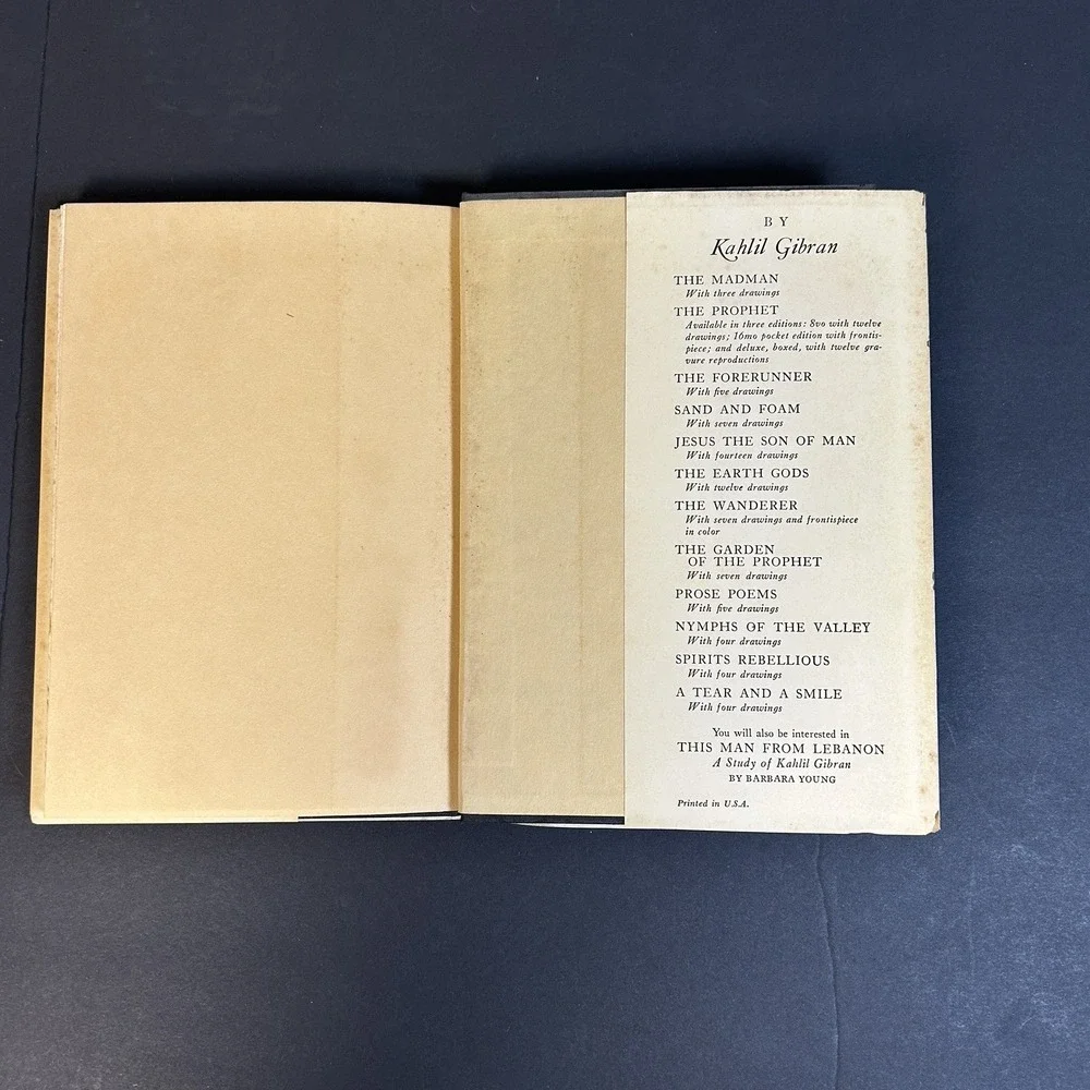 Sand and Foam: A Book of Aphorisms by Kahlil Gibran HC DJ  24th Printing  1967
